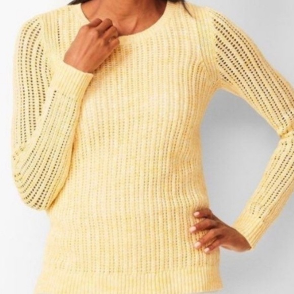 Talbots Bundle of Two Lightweight Sweaters in Blue and Yellow size Small - Picture 2 of 14